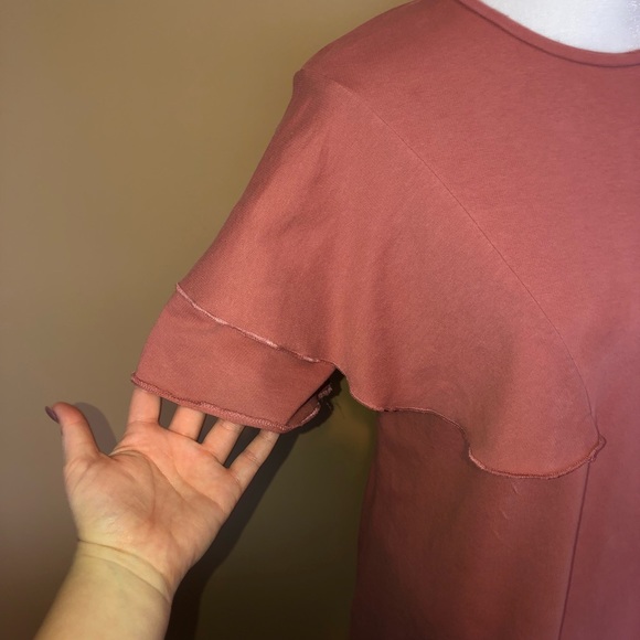 Zara salmon pink ruffle T-shirt dress - Picture 5 of 6